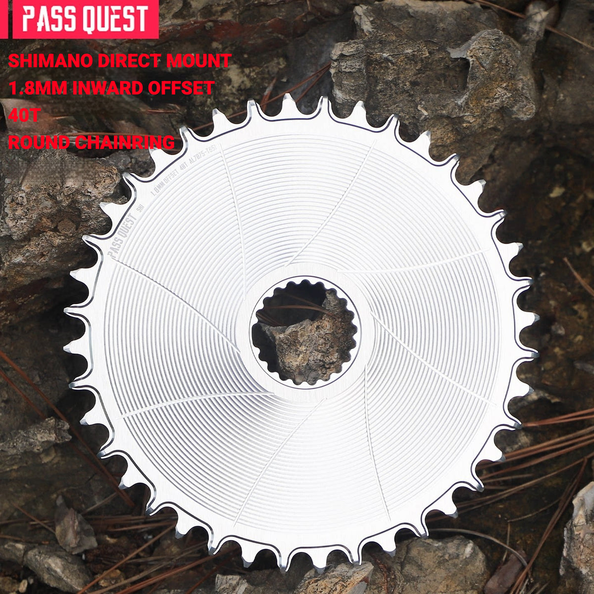 PASS QUEST Shimano Direct Mount Narrow Wide Chainring | M9100 M8100 M7100 M6100 | 1.8mm Offset | 40T–48T