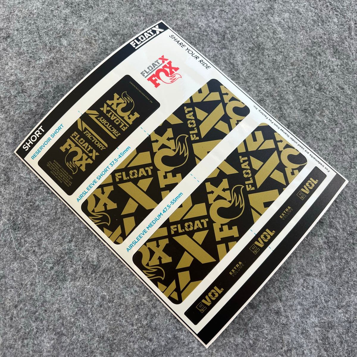 Custom Decal Kit for 2025 FOX FLOAT X Rear Shock | FACTORY MTB Shock Stickers | AM / Enduro