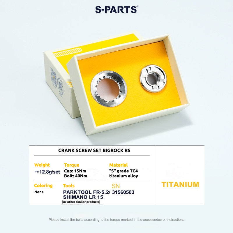 Kit de Parafuso de Manivela de Titânio S-PARTS para Upgrade Leve BIGROCK RS