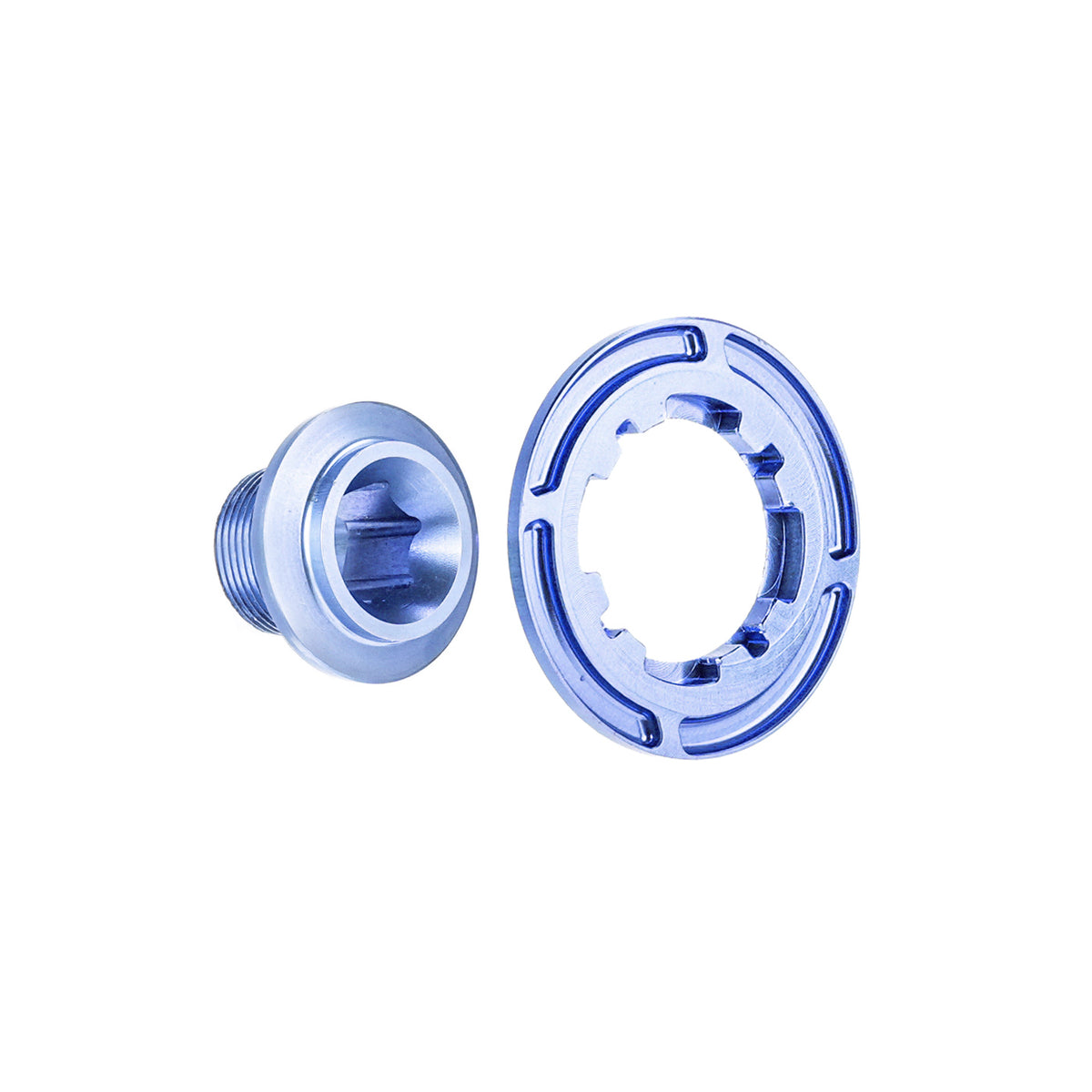 Chaser Ultra-Light Aluminum Crank Bolt Kit for Elilee XXE X310|Chainring Fixing Bolt & Anti-Loosening Cap Set (with Aerodynamic Dust Cap)