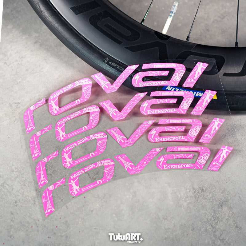 Adesivo Personalizado para Roval CLX2 Carbon Wheelset | Cores Edição Limitada Champion | Vinil Premium 3M | Resistente ao Tempo e Leve