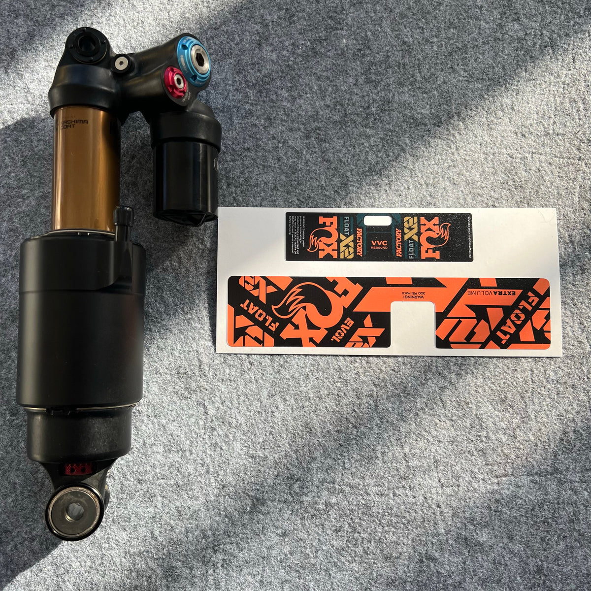 Kit de Adesivos Personalizado para Amortecedor FOX FLOAT X2 | Adesivos Impermeáveis para Suspensão MTB | DH / AM / Full Suspension
