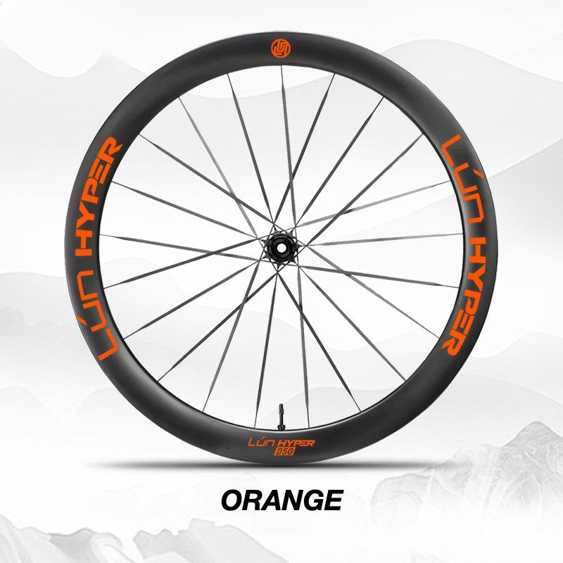 Autocollants Logo Infinity pour Roues Lún HYPER 5 D50 Gen 5 | Stickers Jante Étanche (Jeu Complet pour Deux Roues + Stickers de Rechange Inclus)