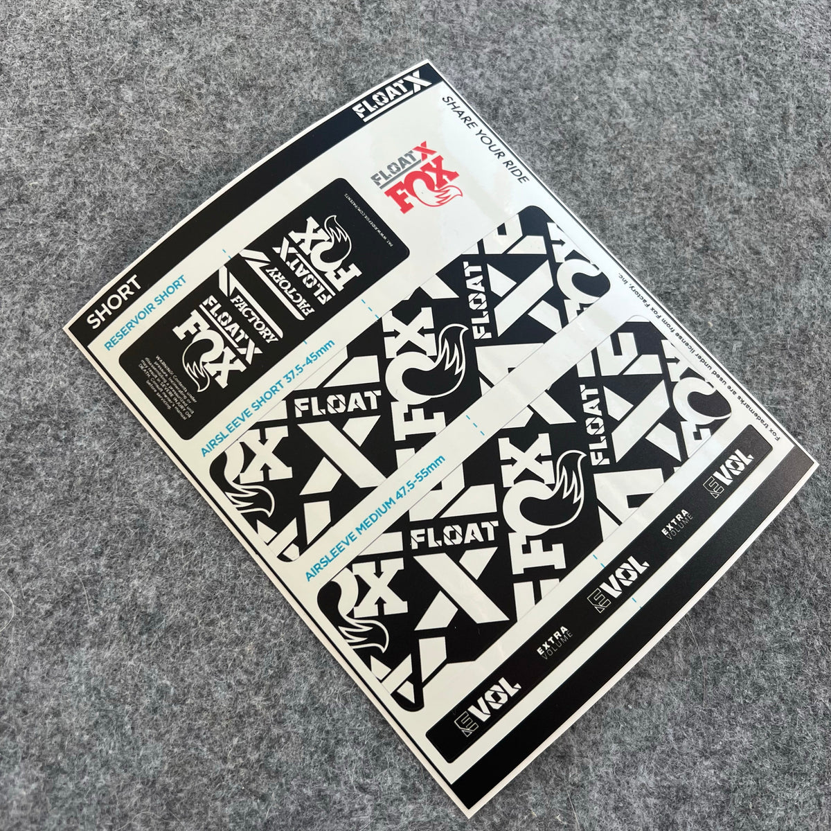 Custom Decal Kit for 2025 FOX FLOAT X Rear Shock | FACTORY MTB Shock Stickers | AM / Enduro