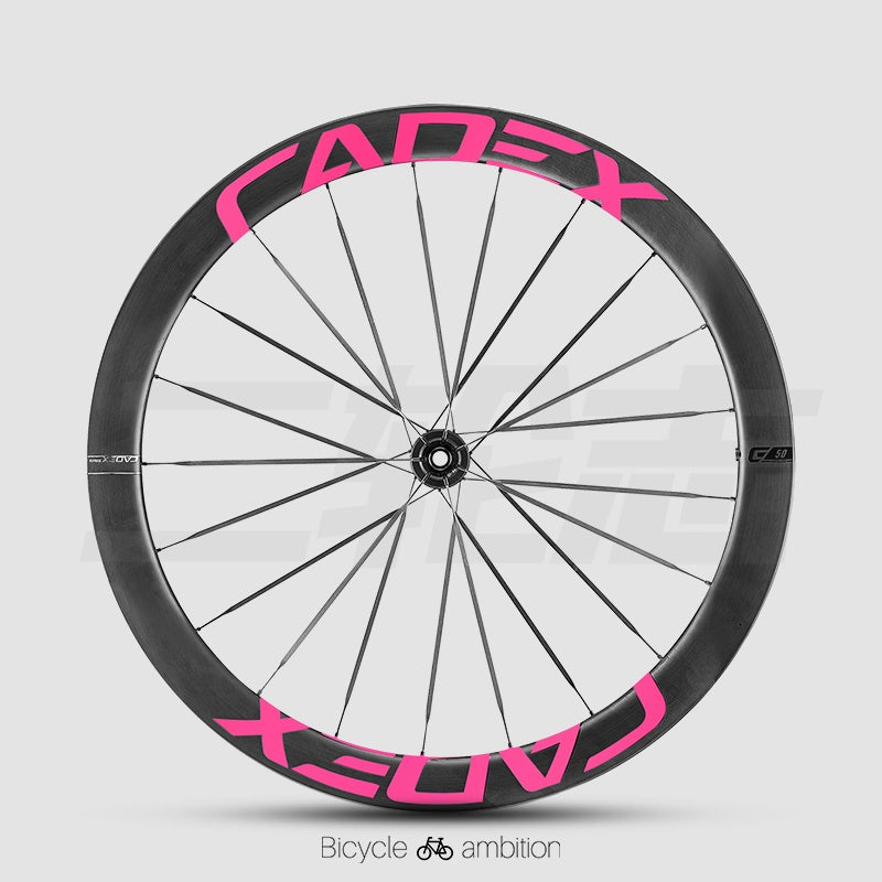 CADEX 50 Adesivos para Aro de Roda Ultra | Conjunto de Rodas de Carbono para Estrada, Vinil de Troca de Cor, À Prova d'Água, Resistente a UV, Opções Multicor