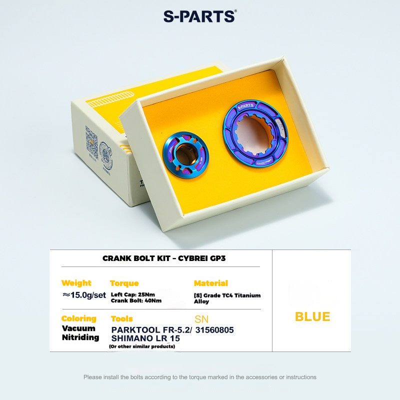 S-PARTS Titanium Crank Bolt Kit for CYBREI GP3 Lightweight Upgrade