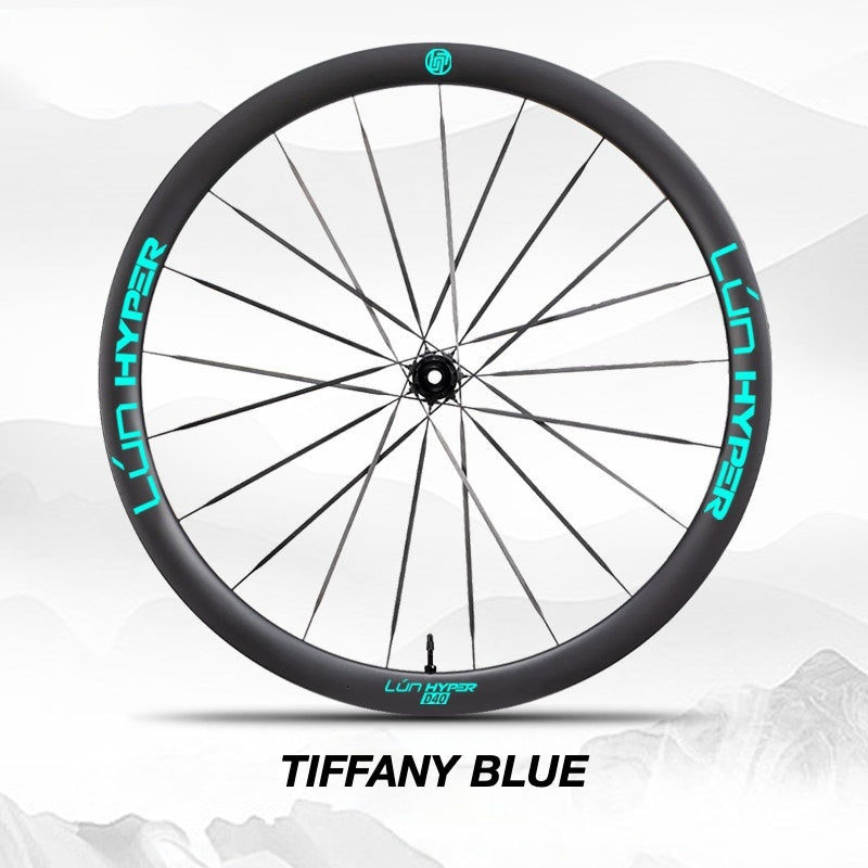 Autocollants Logo Infinity pour Roues Lún HYPER 5 D40 Gen 5 | Autocollants de Jante Imperméables (Jeu Complet pour Deux Roues + Autocollants de Rechange Inclus)
