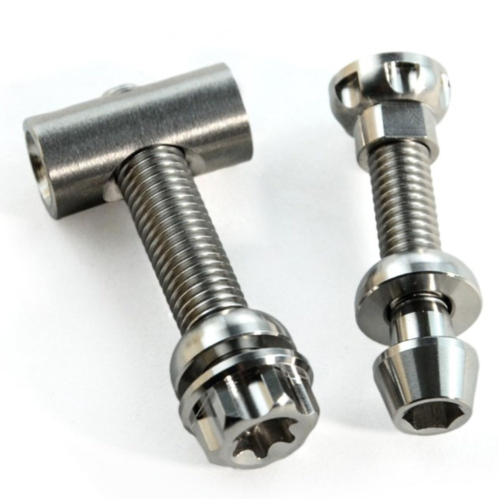 Titanium Seatpost Repair Bolt Kit β Cylindrical, Conical, Flanged & Raised Head | M5 M6 M7 Sizes | Compatible with Specialized Tarmac SL8, Giant TCR, Darimo Seatposts, Pinarello Dogma, and Propel (PP)