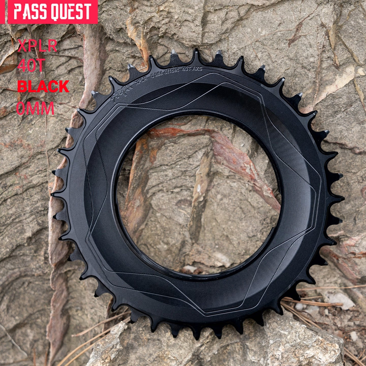 PASS QUEST XPLR 8-Bolt Narrow-Wide Chainring for E1 Power Meter | AXS 12/13-Speed 32T–40T