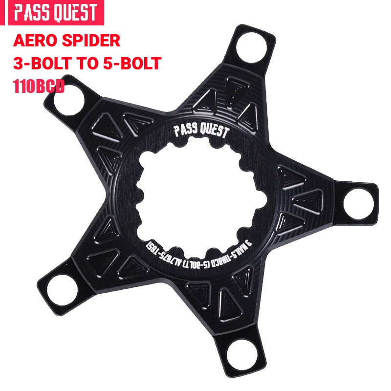 PASS QUEST Direct Mount Chainring Spider Adapter | GXP / DUB 3-Bolt & 8-Bolt to 110BCD