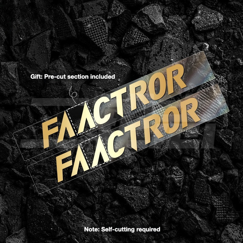 FACTOR O2 VAM Downtube Logo Sticker | Road Bike Frame Custom Color Decal Kit