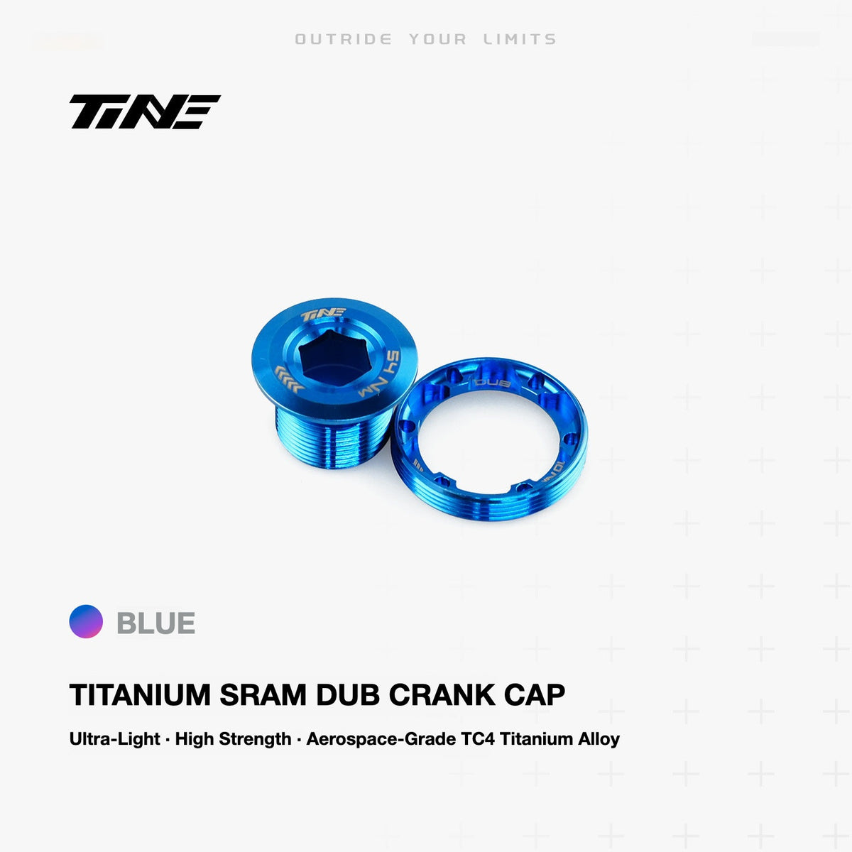 TiNE Ultra-Light SRAM DUB Titanium Crank Cap – 10.5g