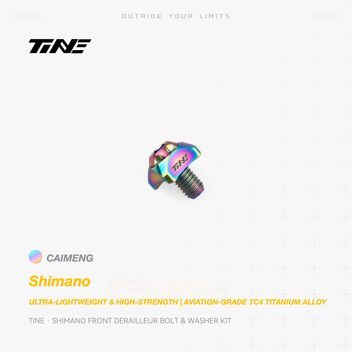 TiNE Titanium Front Derailleur Bolt & Washer Kit for Shimano Road Bikes