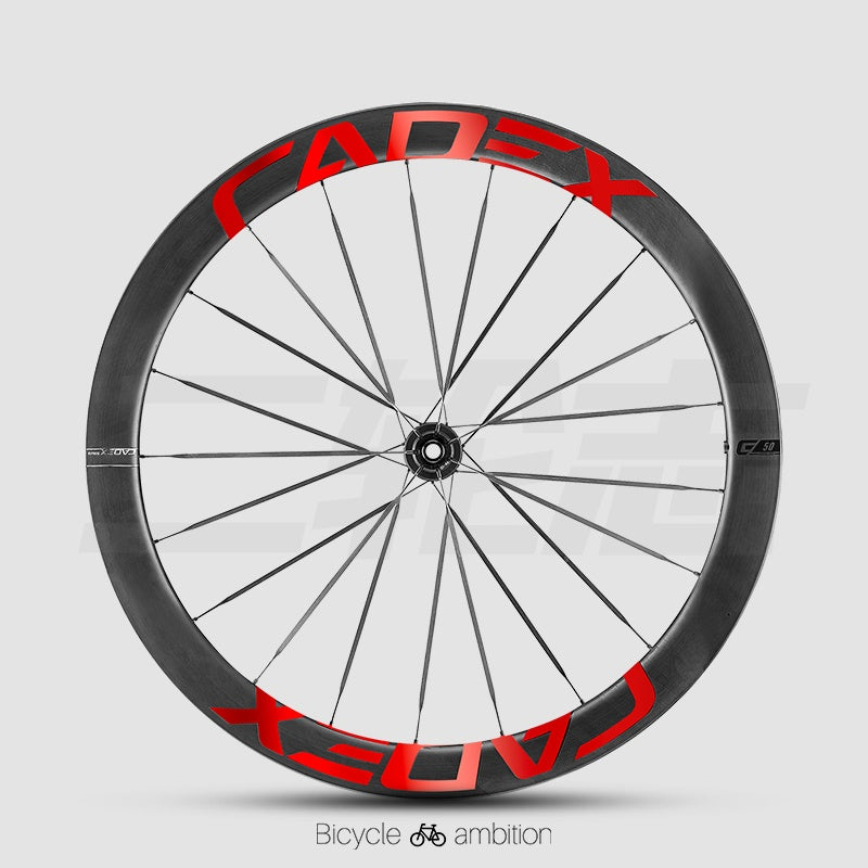 CADEX 50 Adesivos para Aro de Roda Ultra | Conjunto de Rodas de Carbono para Estrada, Vinil de Troca de Cor, À Prova d'Água, Resistente a UV, Opções Multicor