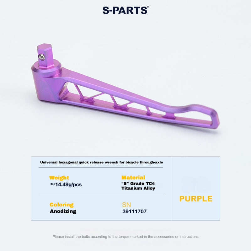 S-PARTS Titanium Thru Axle Kit for Cannondale SuperSix EVO (Front+Rear, Tool-Free Design) β 57.99g | 8 Anodized Colors