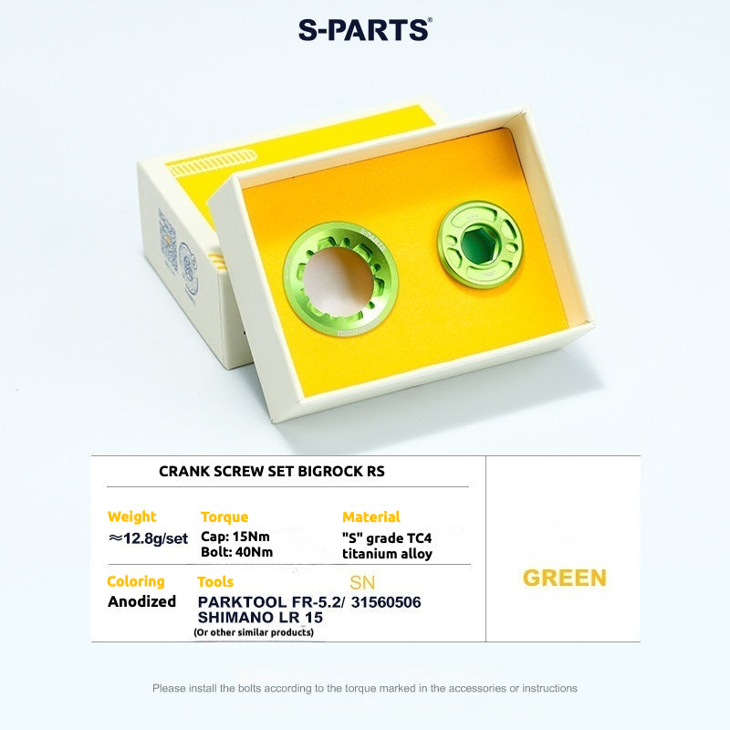 Kit de Parafuso de Manivela de Titânio S-PARTS para Upgrade Leve BIGROCK RS
