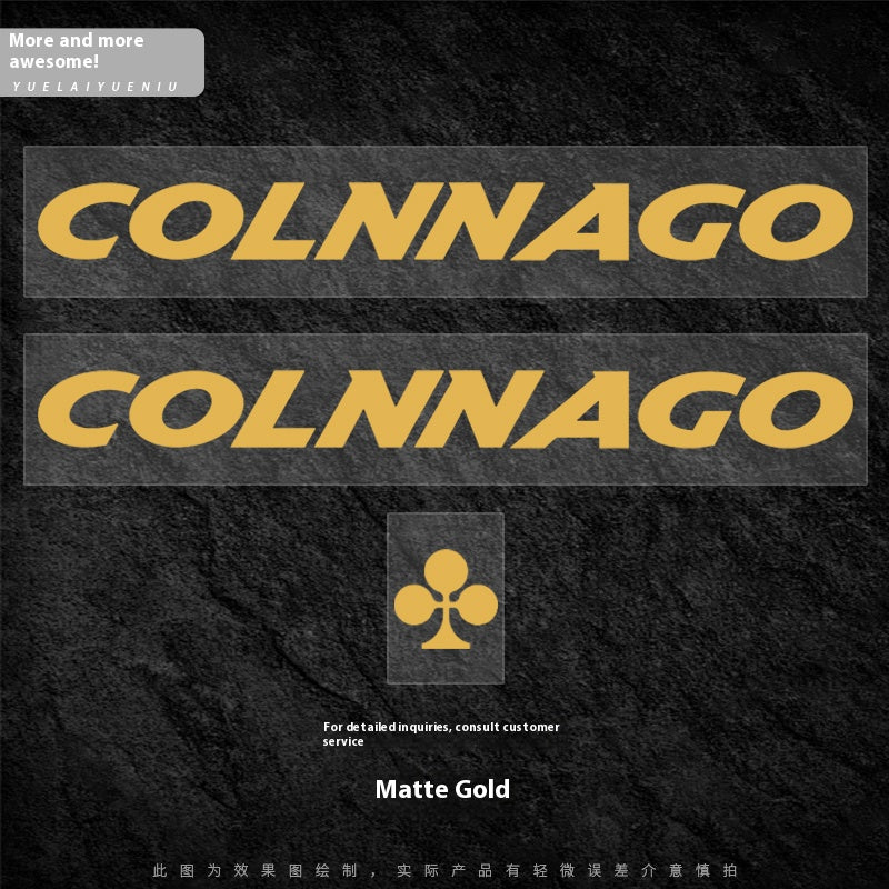Colnago V5RS Logo Decal Set (2× Downtube + 1× Headtube)|Custom Frame Color Change Stickers|35+ Colors