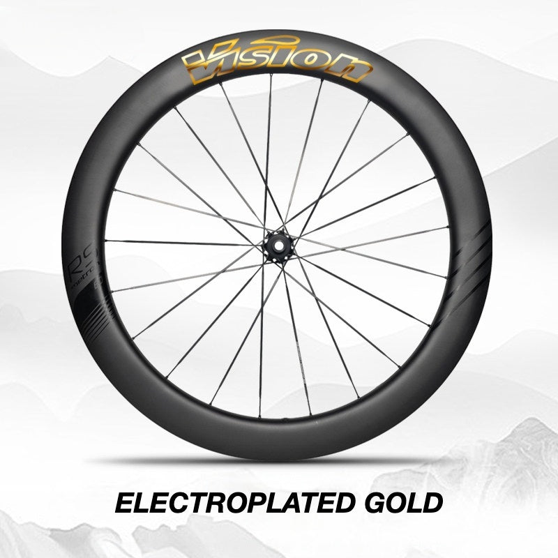 Custom Decal Kit for VISION METRON 60 RS Wheels | Road Bike Carbon Wheel Rim Wrap Stickers(Complete Wheelset Decal Kit + Spare Set)