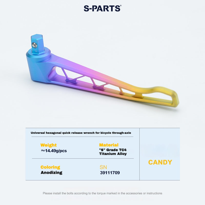 S-PARTS Titanium Thru Axle Kit for Cannondale SuperSix EVO (Front+Rear, Tool-Free Design) β 57.99g | 8 Anodized Colors