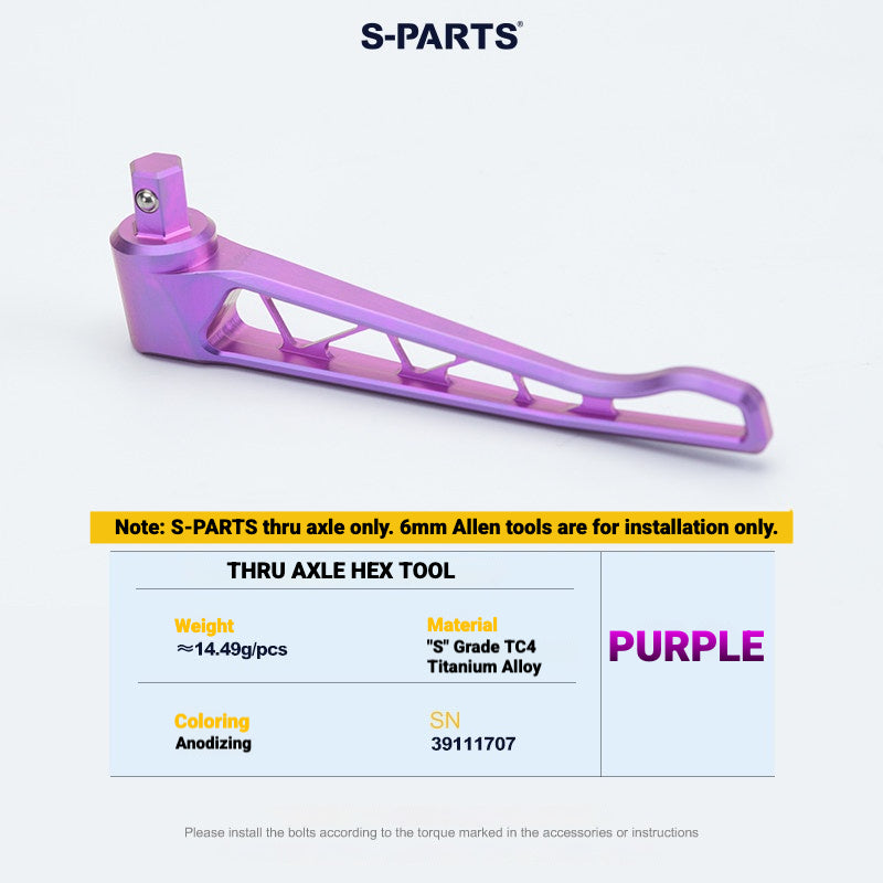Kit de Eixo Passante de Titânio S-PARTS para Bicicletas de Estrada Merida | Upgrade de Eixo de Roda Leve CNC TC4