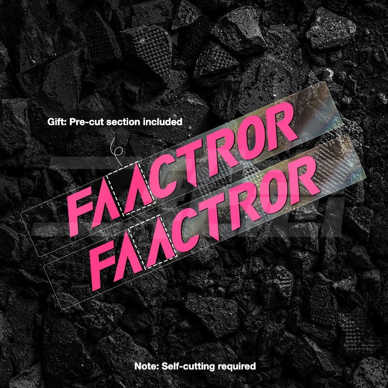 FACTOR O2 VAM Downtube Logo Sticker | Road Bike Frame Custom Color Decal Kit