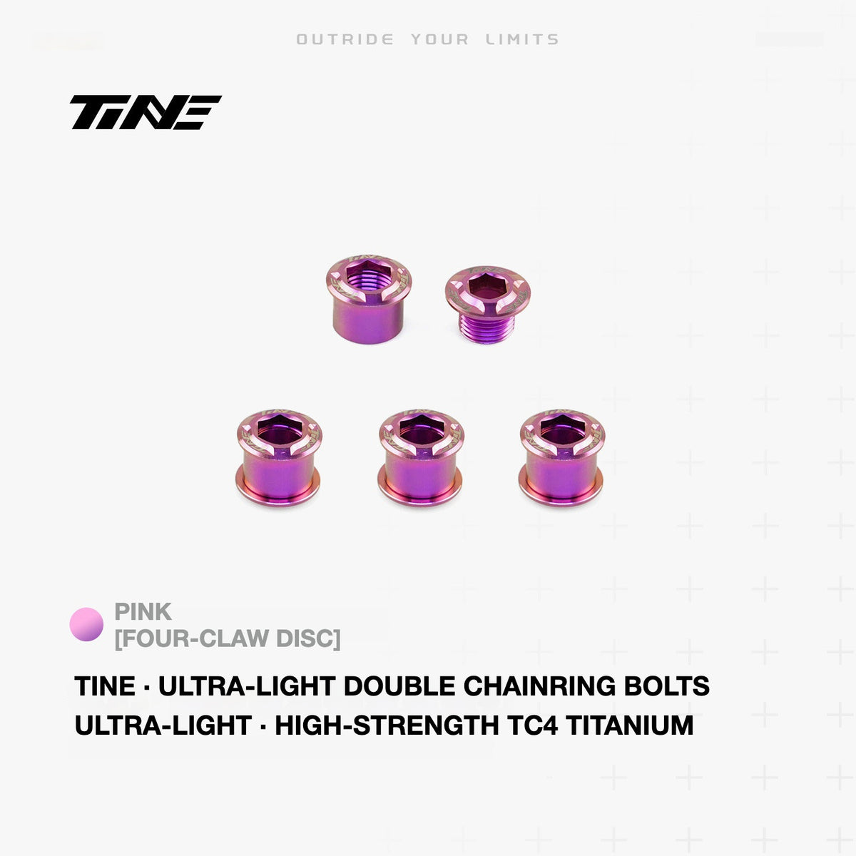 TiNE Titanium Double Chainring Bolts – Ultra-Light 2.0g Road Bike Upgrade Hardware