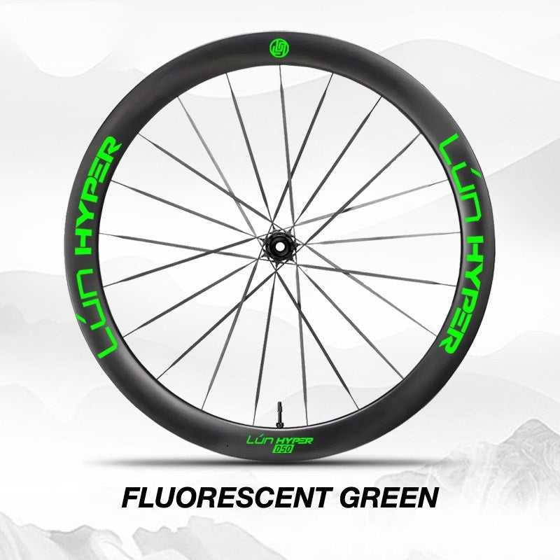 Autocollants Logo Infinity pour Roues Lún HYPER 5 D50 Gen 5 | Stickers Jante Étanche (Jeu Complet pour Deux Roues + Stickers de Rechange Inclus)
