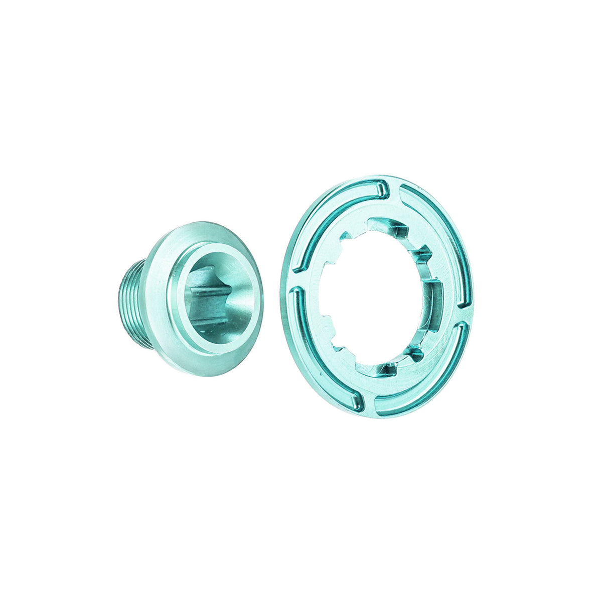 Chaser Ultra-Light Aluminum Crank Bolt Kit for Elilee XXE X310|Chainring Fixing Bolt & Anti-Loosening Cap Set (with Aerodynamic Dust Cap)
