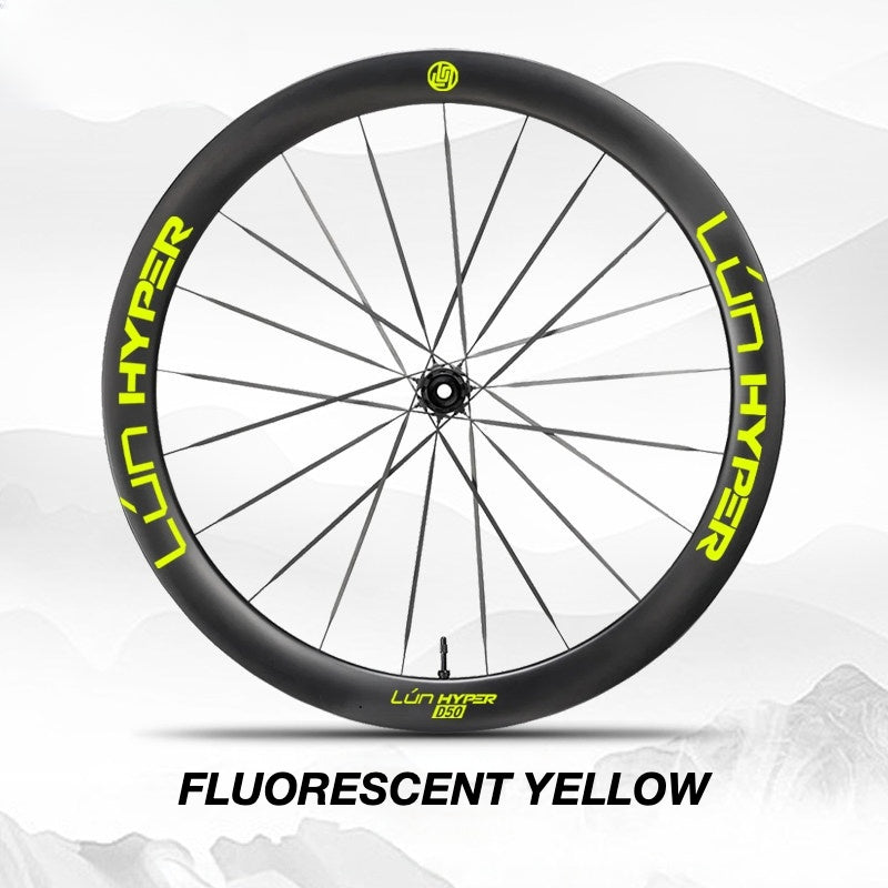 Autocollants Logo Infinity pour Roues Lún HYPER 5 D50 Gen 5 | Stickers Jante Étanche (Jeu Complet pour Deux Roues + Stickers de Rechange Inclus)