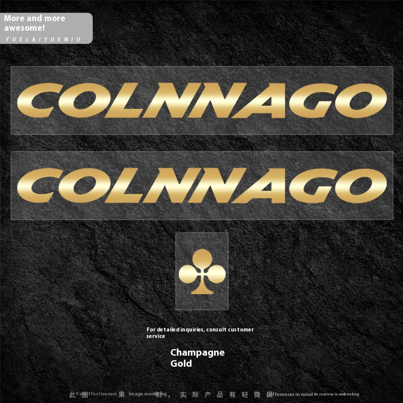 Colnago V5RS Logo Decal Set (2× Downtube + 1× Headtube)|Custom Frame Color Change Stickers|35+ Colors