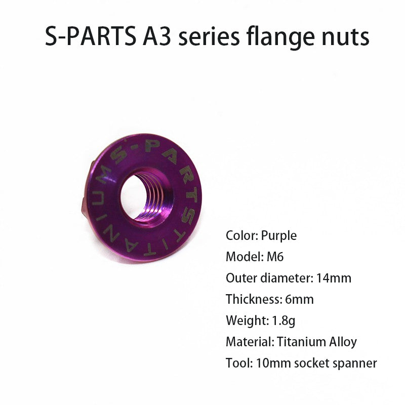 S-PARTS A3 flangia dado veicolo elettrico vite in lega di titanio M5 M6 M8 M10 moto 12
