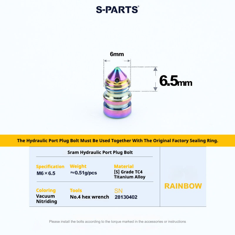 S-PARTS Road Bike Disc Brake Titanium Alloy Screw Set for SRAM RED Force Rival 12-speed AXS