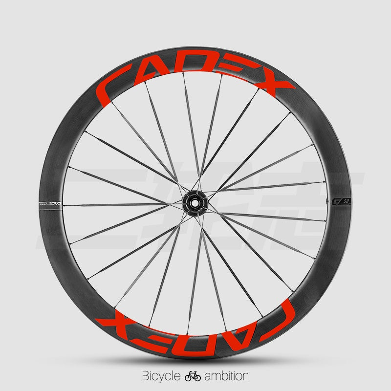 CADEX 50 Adesivos para Aro de Roda Ultra | Conjunto de Rodas de Carbono para Estrada, Vinil de Troca de Cor, À Prova d'Água, Resistente a UV, Opções Multicor
