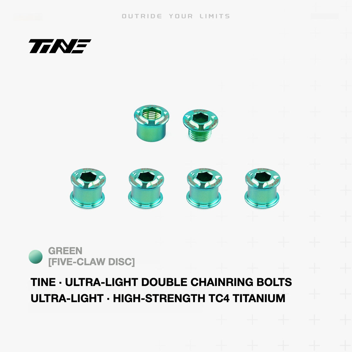 TiNE Titanium Double Chainring Bolts – Ultra-Light 2.0g Road Bike Upgrade Hardware