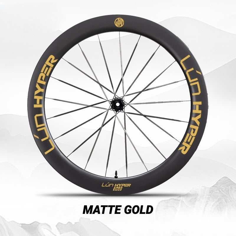 Autocollants Logo Infinity pour Roues Lún HYPER 5 D60 Gen 5 | Autocollants de Jante Imperméables (Jeu Complet pour Deux Roues + Autocollants de Rechange Inclus)