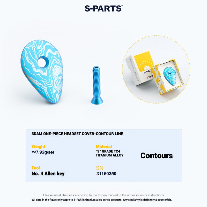 S-PARTS PINARELLO 3DAM Capuchon de potence intégré en titane imprimé en 3D, compatible avec PINARELLO Dogma F12 et les versions antérieures (avant 2024). Non compatible avec Pinarello Dogma F 2025.