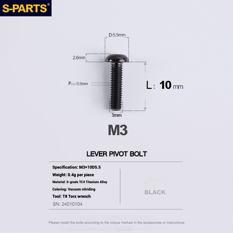 S-PARTS Titanium Bolt Upgrade Kit for SRAM MAVEN Brakes | CNC Precision | Lightweight | Full Color Options