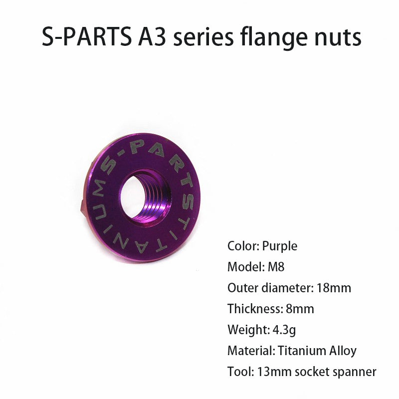 S-PARTS A3 flangia dado veicolo elettrico vite in lega di titanio M5 M6 M8 M10 moto 12