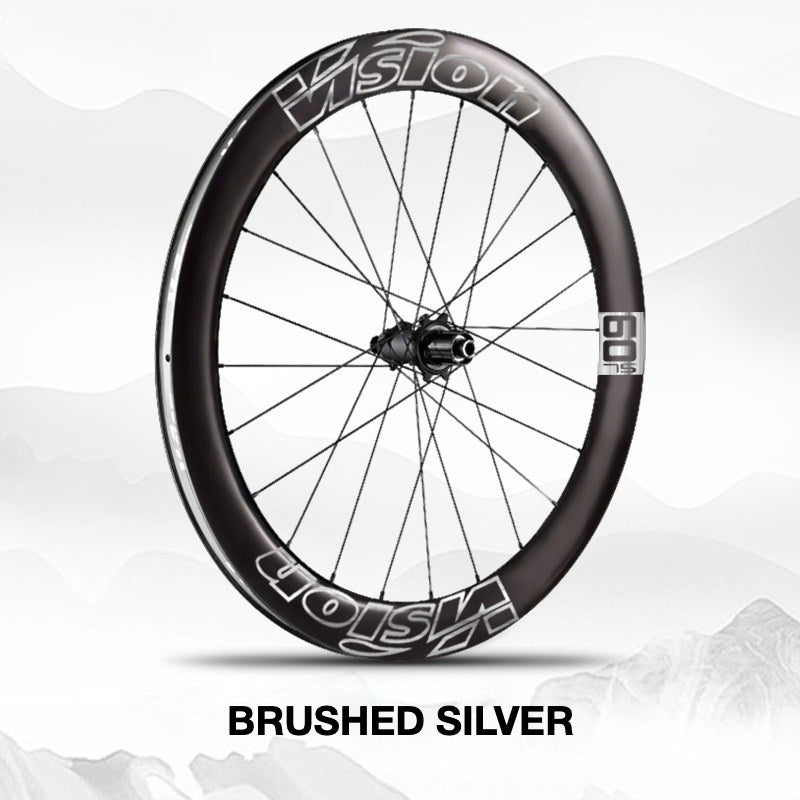 Custom Decal Kit for VISION METRON SL60 Wheels | Road Bike Carbon Rim Wrap Stickers(Complete Wheelset Decal Kit + Spare Set)