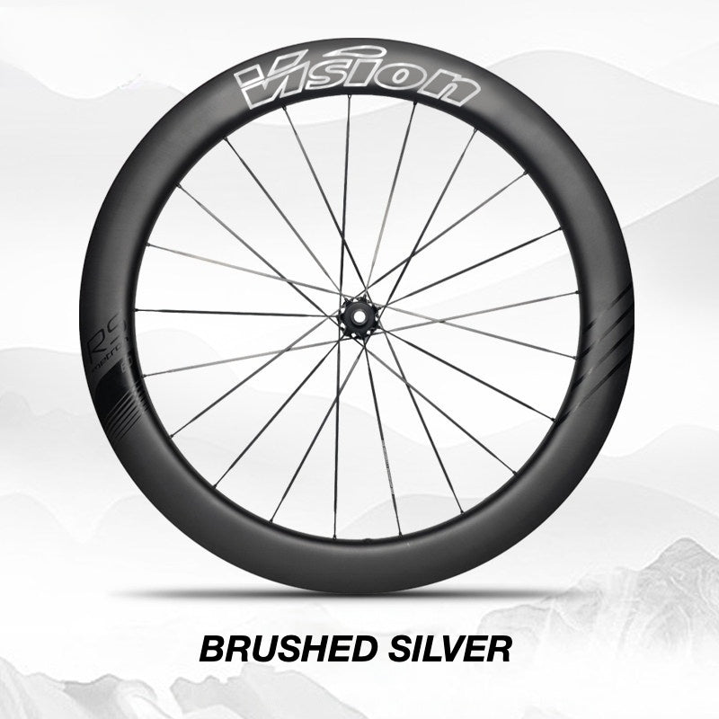 Custom Decal Kit for VISION METRON 60 RS Wheels | Road Bike Carbon Wheel Rim Wrap Stickers(Complete Wheelset Decal Kit + Spare Set)