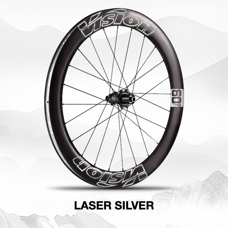 Custom Decal Kit for VISION METRON SL60 Wheels | Road Bike Carbon Rim Wrap Stickers(Complete Wheelset Decal Kit + Spare Set)