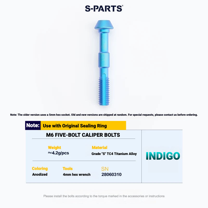 S-PARTS Shimano MTB Titanium Brake Hose Banjo Bolt | XTR XT SLX M7100 M8000 M8100 M8120 M9000 M9020 M9120