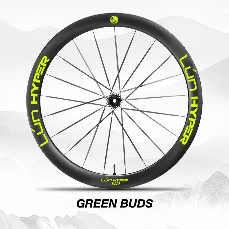 Autocollants Logo Infinity pour Roues Lún HYPER 5 D50 Gen 5 | Stickers Jante Étanche (Jeu Complet pour Deux Roues + Stickers de Rechange Inclus)