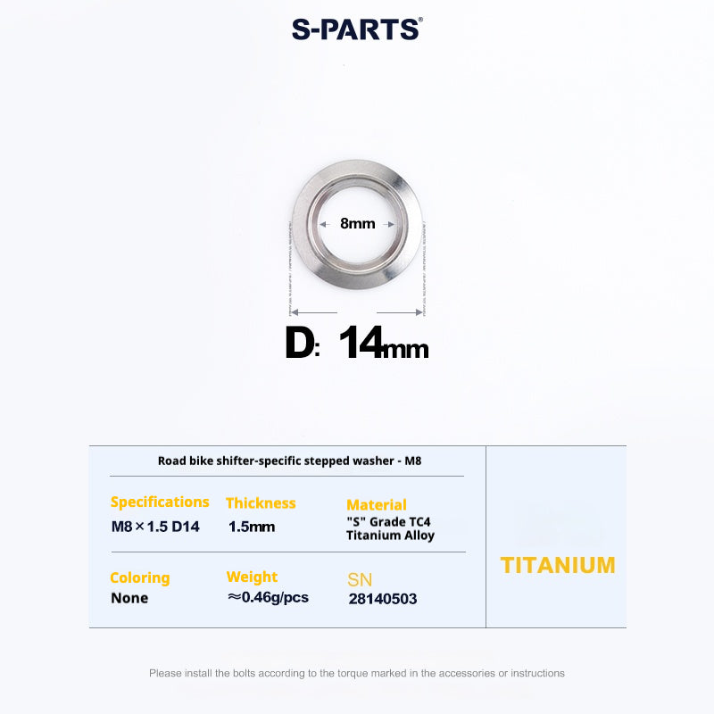 S-PARTS Titanium Clamp Bolt & Nut Set for Road Shifters β Shimano / SRAM Compatible