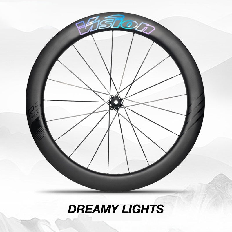 Custom Decal Kit for VISION METRON 60 RS Wheels | Road Bike Carbon Wheel Rim Wrap Stickers(Complete Wheelset Decal Kit + Spare Set)