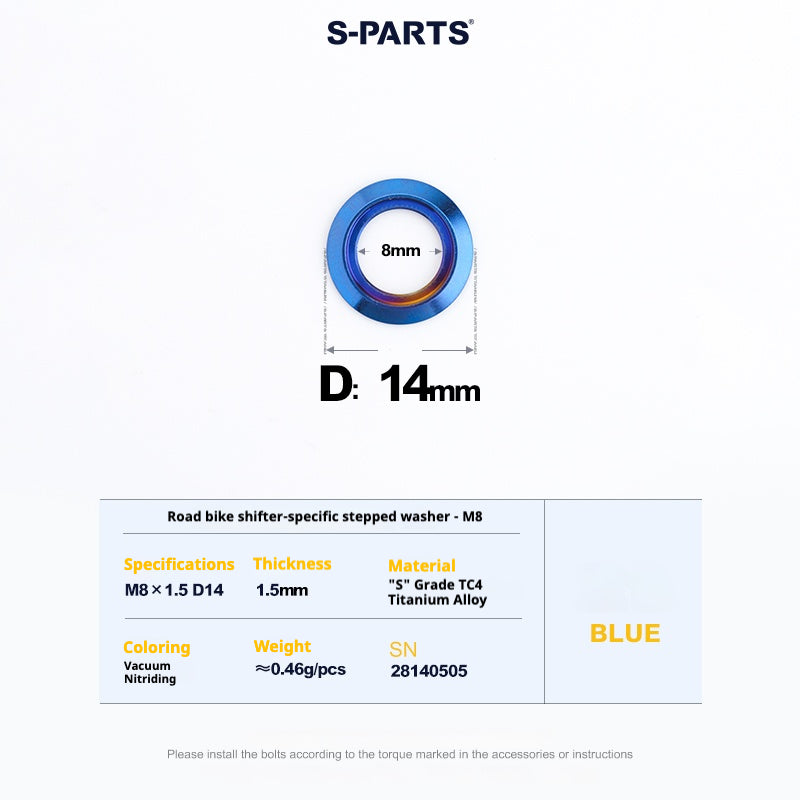 S-PARTS Titanium Clamp Bolt & Nut Set for Road Shifters β Shimano / SRAM Compatible