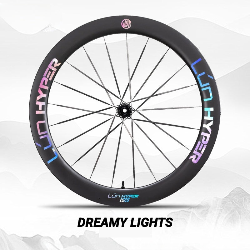Autocollants Logo Infinity pour Roues Lún HYPER 5 D60 Gen 5 | Autocollants de Jante Imperméables (Jeu Complet pour Deux Roues + Autocollants de Rechange Inclus)