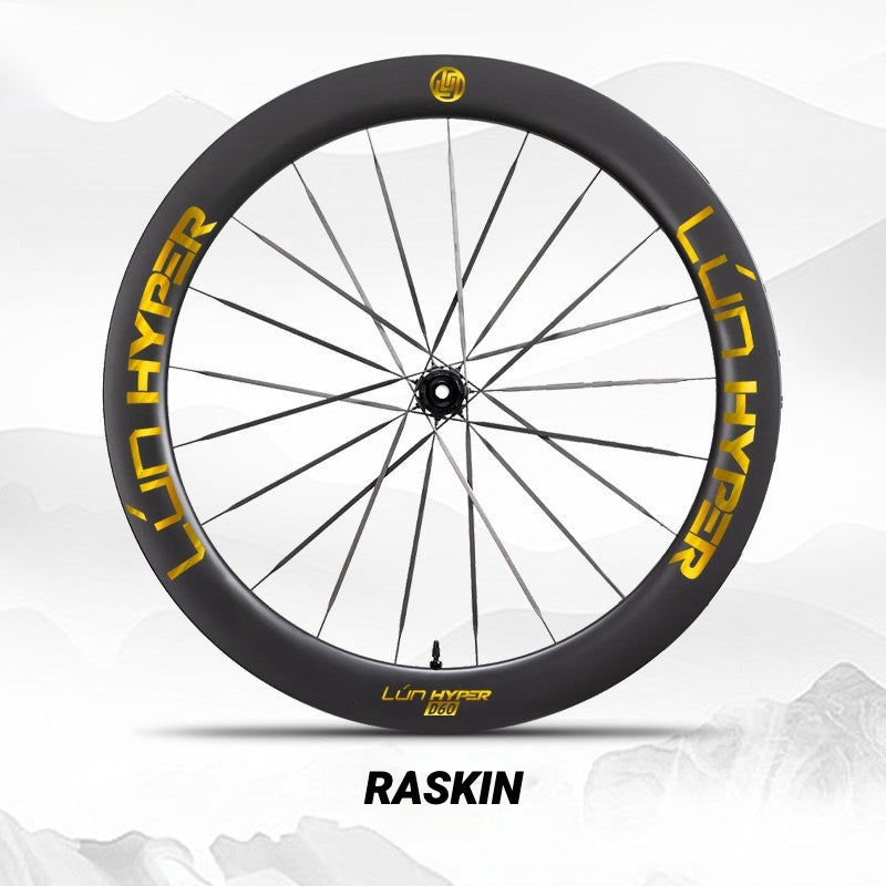 Autocollants Logo Infinity pour Roues Lún HYPER 5 D60 Gen 5 | Autocollants de Jante Imperméables (Jeu Complet pour Deux Roues + Autocollants de Rechange Inclus)
