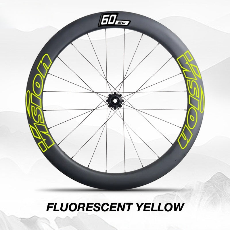 Custom Decal Kit for VISION SC60 Wheels | Road Bike Carbon Rim Wrap Stickers(Complete Wheelset Decal Kit + Spare Set)