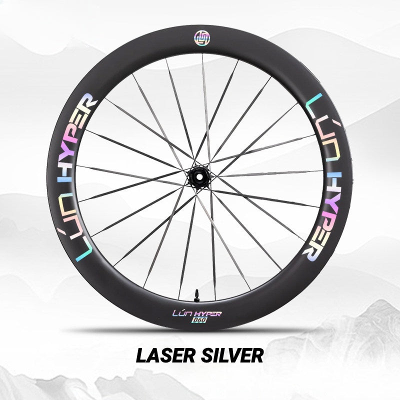 Autocollants Logo Infinity pour Roues Lún HYPER 5 D60 Gen 5 | Autocollants de Jante Imperméables (Jeu Complet pour Deux Roues + Autocollants de Rechange Inclus)